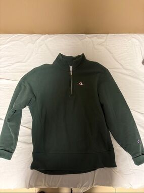 Champion Reverse Weave Quarter Zip Sweater Large